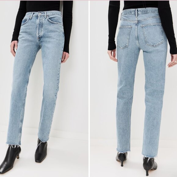 AGOLDE Lana Mid Rise Straight Jeans  Lana Mid Rise Straight Jeans - Picture 1 of 2